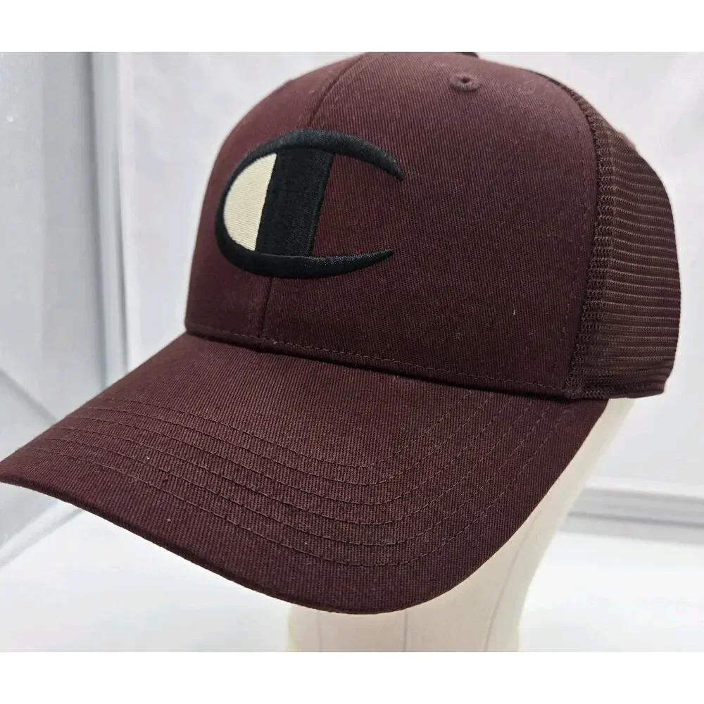 Champion Adult Logan Twill Trucker Hat Maroon Unisex NWT Outdoor Sports Gorpcore